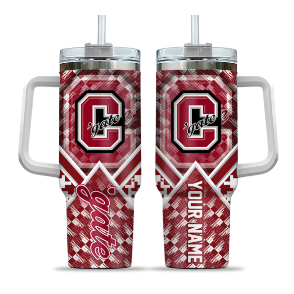 personalized colgate raiders chevron angle maroon curved tumbler best selling