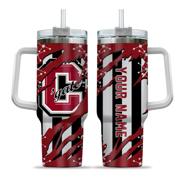 personalized colgate raiders claw cut maroon black curved tumbler best selling