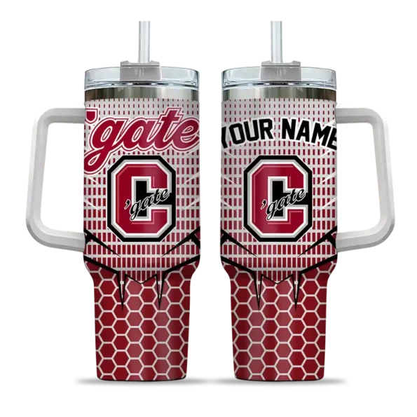 personalized colgate raiders hex texture maroon curved tumbler best selling
