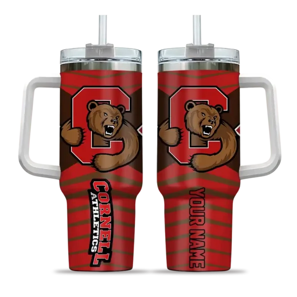 personalized cornell big red chevron layers red curved tumbler best selling