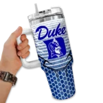 personalized-duke-blue-devils-hex-texture-blue-curved-tumbler-best-selling.webp