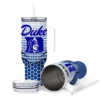 personalized-duke-blue-devils-hex-texture-blue-curved-tumbler-best-selling.webp