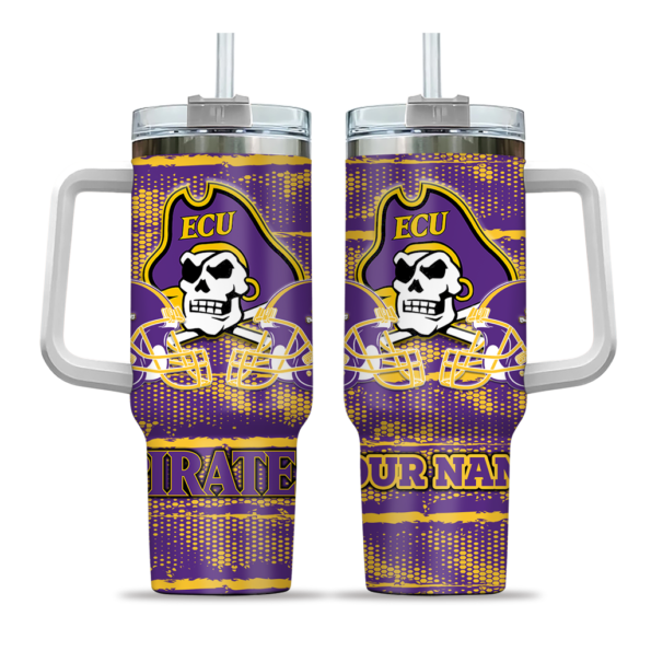 personalized east carolina pirates honey streaks purple curved tumbler best selling