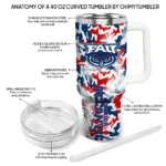 personalized florida atlantic owls camo mashup blue white curved tumbler best selling.webp
