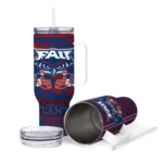 personalized florida atlantic owls honey streaks blue curved tumbler best selling.webp