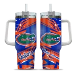 personalized florida gators abstract paths blue curved tumbler best selling.webp