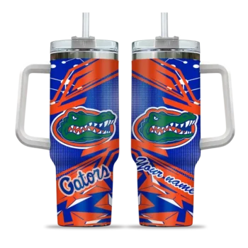 personalized florida gators abstract paths blue curved tumbler best selling.webp