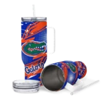 personalized florida gators abstract paths blue curved tumbler best selling.webp