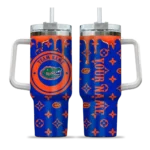 personalized florida gators bullseye drips blue curved tumbler best selling.webp