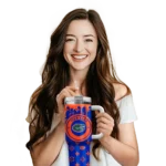personalized florida gators bullseye drips blue curved tumbler best selling.webp