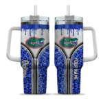 personalized florida gators leopard zipper blue curved tumbler best selling.webp