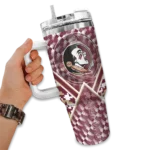 personalized florida state seminoles chevron angle garnet curved tumbler best selling.webp