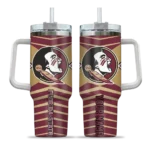 personalized florida state seminoles chevron layers garnet curved tumbler best selling.webp