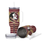 personalized florida state seminoles chevron layers garnet curved tumbler best selling.webp