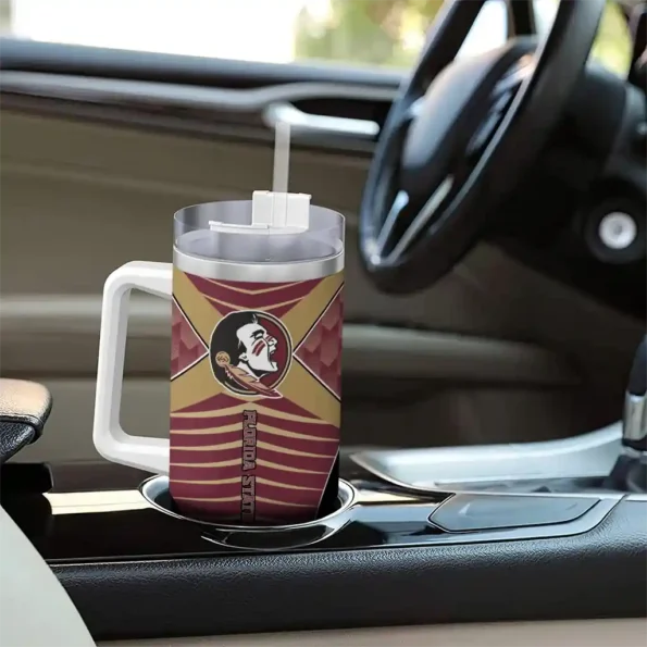 personalized florida state seminoles chevron layers garnet curved tumbler trendy.webp