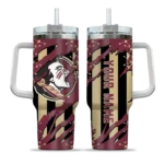 personalized florida state seminoles claw cut garnet black curved tumbler best selling.webp
