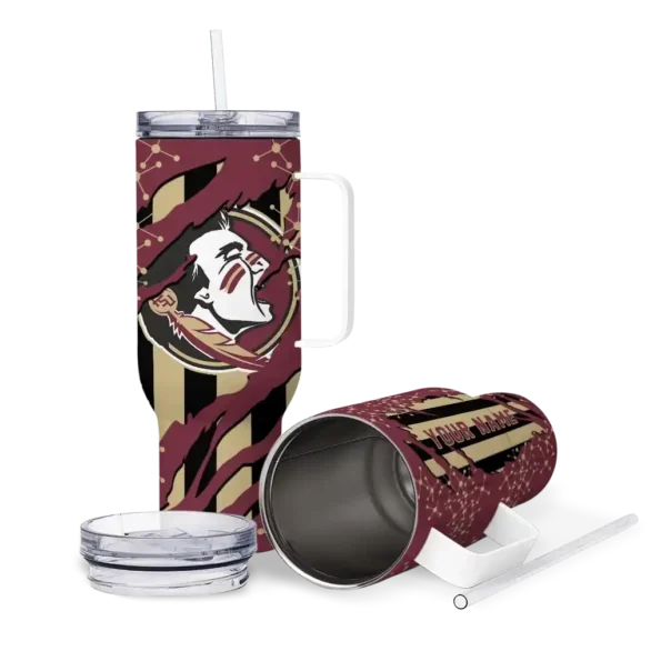 personalized florida state seminoles claw cut garnet black curved tumbler high quality.webp