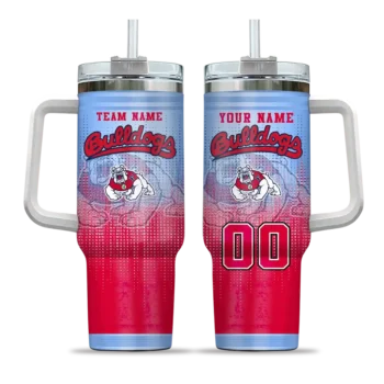 personalized fresno state bulldogs gradient dots red curved tumbler best selling.webp