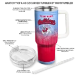 personalized fresno state bulldogs gradient dots red curved tumbler best selling.webp