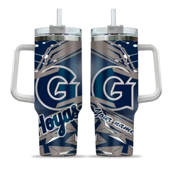 personalized georgetown hoyas abstract paths blue curved tumbler best selling.webp