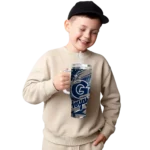personalized georgetown hoyas abstract paths blue curved tumbler best selling.webp