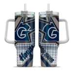 personalized georgetown hoyas arrow burst blue curved tumbler best selling.webp