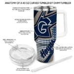 personalized georgetown hoyas arrow burst blue curved tumbler best selling.webp