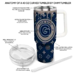 personalized georgetown hoyas bullseye drips blue curved tumbler best selling.webp
