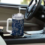 personalized georgetown hoyas burst swirl blue curved tumbler best selling.webp