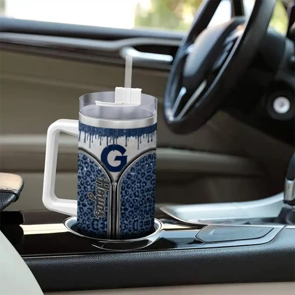 personalized georgetown hoyas leopard zipper blue curved tumbler trendy.webp