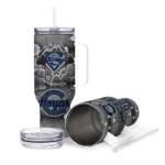 personalized georgetown hoyas superman shield blue gray curved tumbler best selling.webp