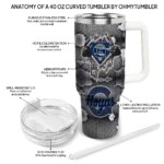personalized georgetown hoyas superman shield blue gray curved tumbler best selling.webp