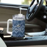 personalized georgia southern eagles bold diamonds blue curved tumbler best selling.webp