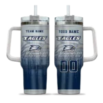 personalized georgia southern eagles gradient dots blue curved tumbler best selling.webp