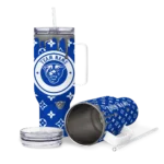 personalized georgia state panthers bullseye drips blue curved tumbler best selling.webp