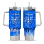 personalized georgia state panthers geometric prism blue curved tumbler best selling.webp