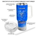 personalized georgia state panthers geometric prism blue curved tumbler best selling.webp