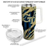 personalized georgia tech yellow jackets claw cut gold black curved tumbler best selling.webp