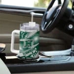 personalized hawaii rainbow warriors abstract paths green curved tumbler best selling.webp