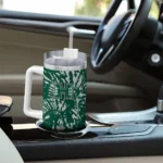 personalized hawaii rainbow warriors burst swirl green curved tumbler best selling.webp