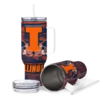 personalized illinois fighting illini honey streaks blue curved tumbler best selling.webp