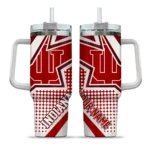 personalized indiana hoosiers arrow burst red curved tumbler best selling.webp