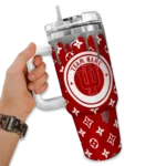 personalized indiana hoosiers bullseye drips red curved tumbler best selling.webp
