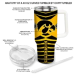 personalized iowa hawkeyes chevron layers black curved tumbler best selling.webp
