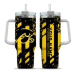 personalized iowa hawkeyes claw cut black curved tumbler best selling.webp