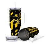 personalized iowa hawkeyes claw cut black curved tumbler best selling.webp