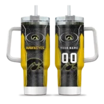 personalized iowa hawkeyes hexagon armor black curved tumbler best selling.webp