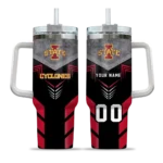 personalized iowa state cyclones arrow armor red black curved tumbler best selling.webp