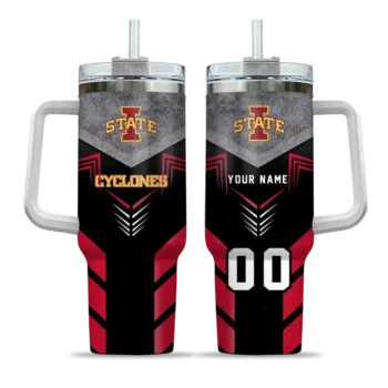 personalized iowa state cyclones arrow armor red black curved tumbler best selling.webp