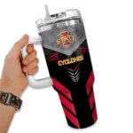 personalized iowa state cyclones arrow armor red black curved tumbler best selling.webp